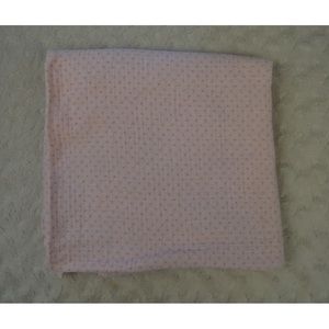 Rene Rofe Polka Dots Baby Swaddle Blanket Pink Cotton Muslin Security Lovey